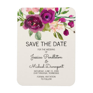 Pruimenbloesem Bruiloft Save Date Magneet