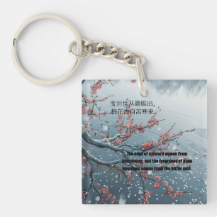 pruimenbossom sleutelhanger