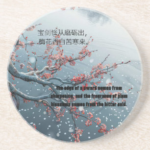 pruimenbossom zandsteen onderzetter