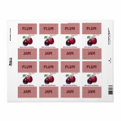 Pruimenjam potje label (Aanpassen) (Full Sheet)