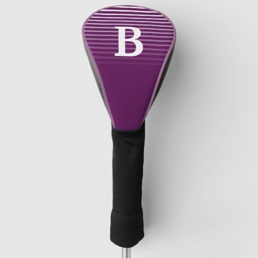 Pruimenperfectie - Elegant Monogram - Golfheadcover (Voorkant)