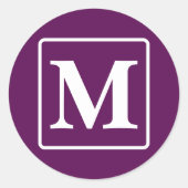 Pruimenperfectie -  Monogram Sticker (Voorkant)