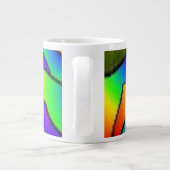 PRUIMKLEURIGE ROZEN BLOEM VREDE KUNST EXTRA GROTE BEKER (Achterkant)