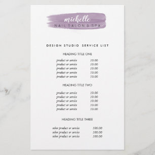 Pruimnagellakkwast Salonprijzen en -diensten Flyer