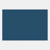 Pruisisch Blauw Stevige Kleur | Klassiek | Elegant Inpakpapier Vel (Voorkant 2)