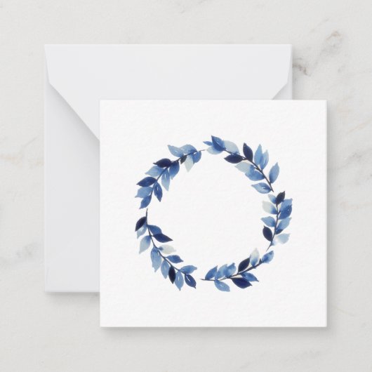 Pruisische Blauwe Krans Notecards Notitiekaartje (Voorkant)
