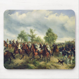 Pruisische cavalerie bij expeditie muismat