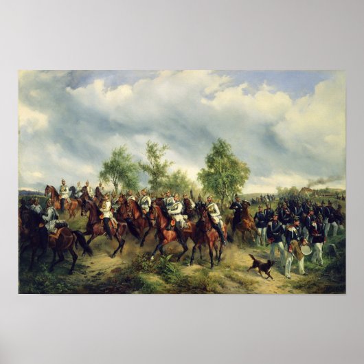 Pruisische cavalerie bij expeditie poster (Voorkant)