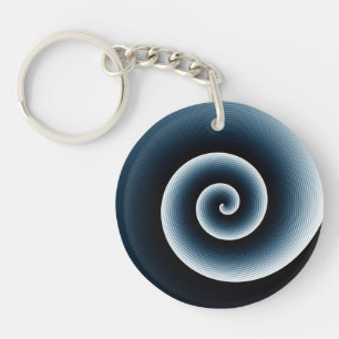 Pruissiaans Spiral Patroon Sleutelhanger