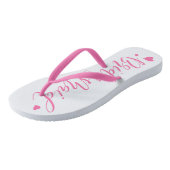 Pruitroze trouwpartij bruidsmaïde teenslippers (Schuin)