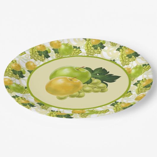 Pruitsap voor appeldruiven papieren bordje (Gekanteld)