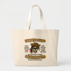 Pruitvoorraden van Pegleg Pete Grote Tote Bag