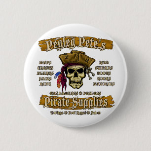 Pruitvoorraden van Pegleg Pete Ronde Button 5,7 Cm