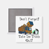 Prullenbak Dag Herinnering Magneet (Voorkant / Achterkant)