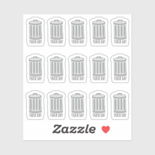Prullenbak Dag Vuilnis Tracker Mini Bujo Planner Sticker