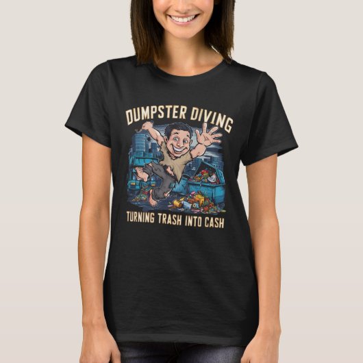 Prullenbak duik: een komische duik t-shirt (Voorkant)