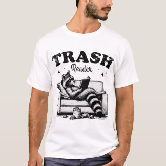 Prullenbak Lezer Wasbeer Book Lover Pun T-shirt