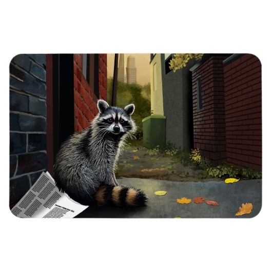 Prullenbak Panda neemt een beslissing Magneet (Horizontaal)