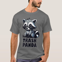 Prullenbak Panda Schattige Wildlife Funny Raccoon  T-shirt