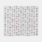 prullenbak saai kerstfeest fleece deken (Voorkant (Horizontaal))