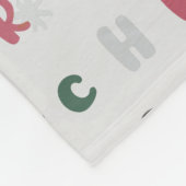 prullenbak saai kerstfeest fleece deken (Hoek)