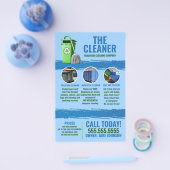 prullenbak schoonmaakservice flyer (Enkel)