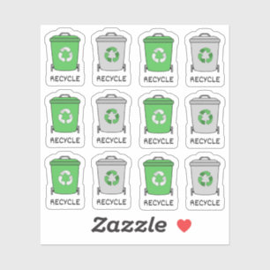 Prullenbakken Recycling Iconen Vuilnis Bujo Planne Sticker