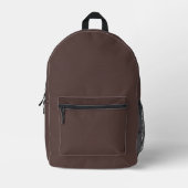 Prune Color Backpack Bedrukte Rugzak (Voorkant)