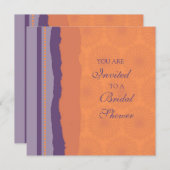 Prune et cartes oranges d'invitation de Fête de la (Devant / Derrière)