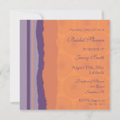 Prune et cartes oranges d'invitation de Fête de la (Dos)