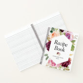 prune peinte violet et fleurs de pêche Livre de re (Intérieur)