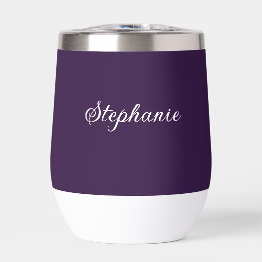 Prune Violette Nom Moderne Élégant Boho (Avant)