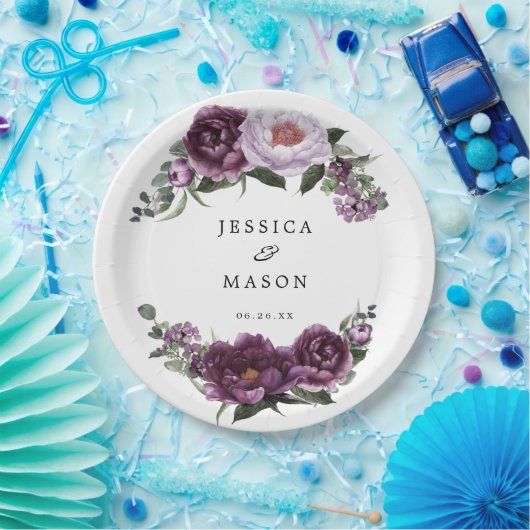 Prunus Pioenrozen Bloemen Bruidsdiner Papieren Bor Papieren Bordje (Feest)