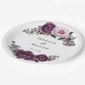 Prunus Pioenrozen Bruiloft Feest Papieren Bord (Gekanteld)