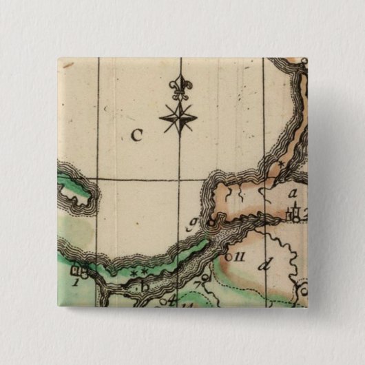 Prussia 2 vierkante button 5,1 cm (Voorkant)