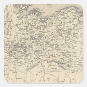 Prussia 6 vierkante sticker
