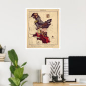 Prussia Caricature Map 1868 Poster (Thuiskantoor)