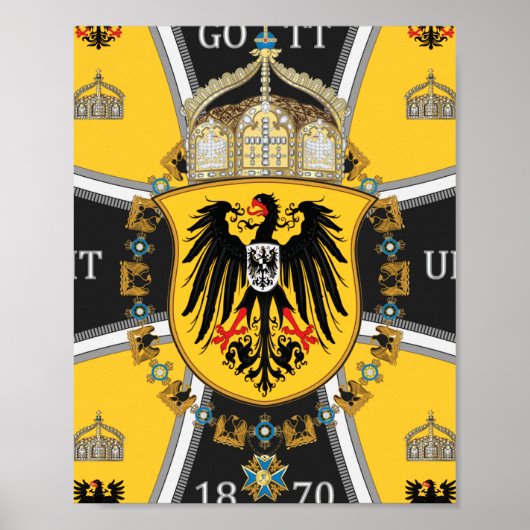Prussia Keiser Flag Poster (Voorkant)