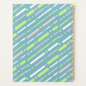 Prussian Blue Line Pattern Planner (Achterkant)