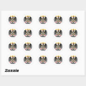 Prussian Eagle Red Black en Gold Ronde Sticker (Vel)