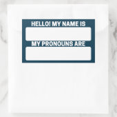Prussien Bleu Nom & Pronoun Étiquette (Sac)