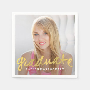 Pruwgeborsteld Afstuderen van de Foto Napkins Servetten
