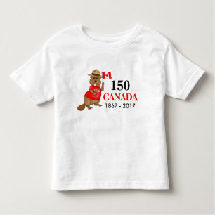 Pruwweg Canadees Beaver 150 Jubileum Kinder Shirts