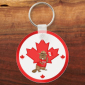 Pruwweg Canadese Beaver Sleutelhanger (Voorkant)