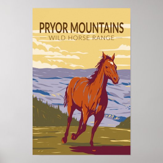 Pryor Mountains Wild Horse Range Poster (Voorkant)