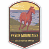 Pryor Mountains Wild Horse Range Sticker (Voorkant)