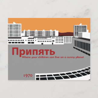 Prypyat Propaganda-stijl Briefkaart