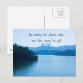 PS 107:29 Hij maakt het storm kalm Briefkaart (Voorkant / Achterkant)