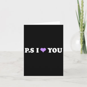 Ps I Love You Day Paarse Grappige Valentijn Matche Kaart