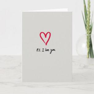 Ps I Love You Kwastkaart Kaart